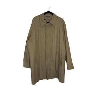 Pendleton Car Coat Mens Large Removable Liner Cotton Rain Repellent Khaki Tan